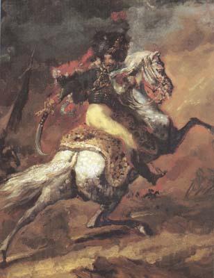 Theodore   Gericault Chasseur of the Imperial Guard,Charging (mk10) Norge oil painting art